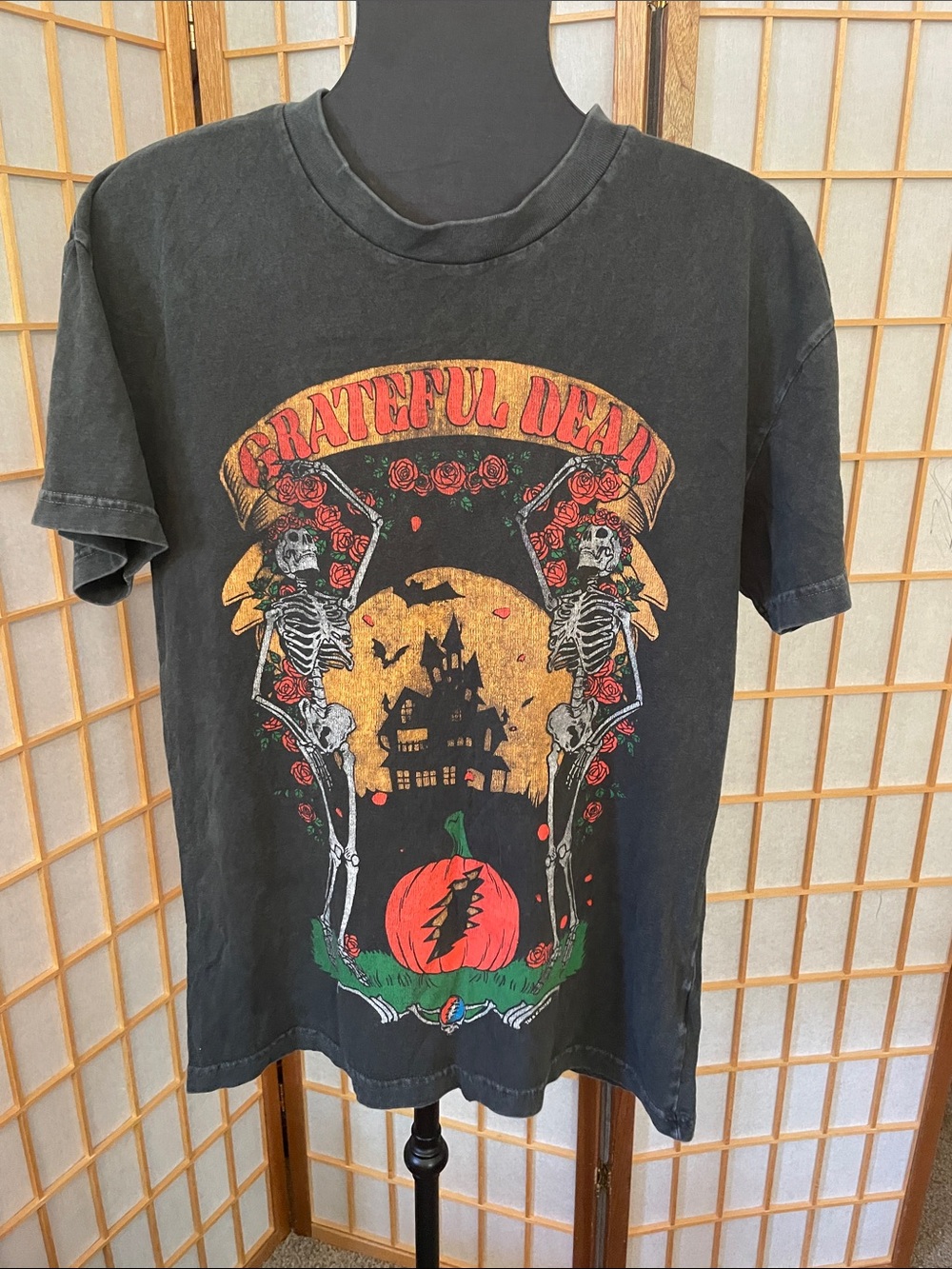 Abercrombie & Fitch Soft Tee Grateful Dead Black Halloween Graphic